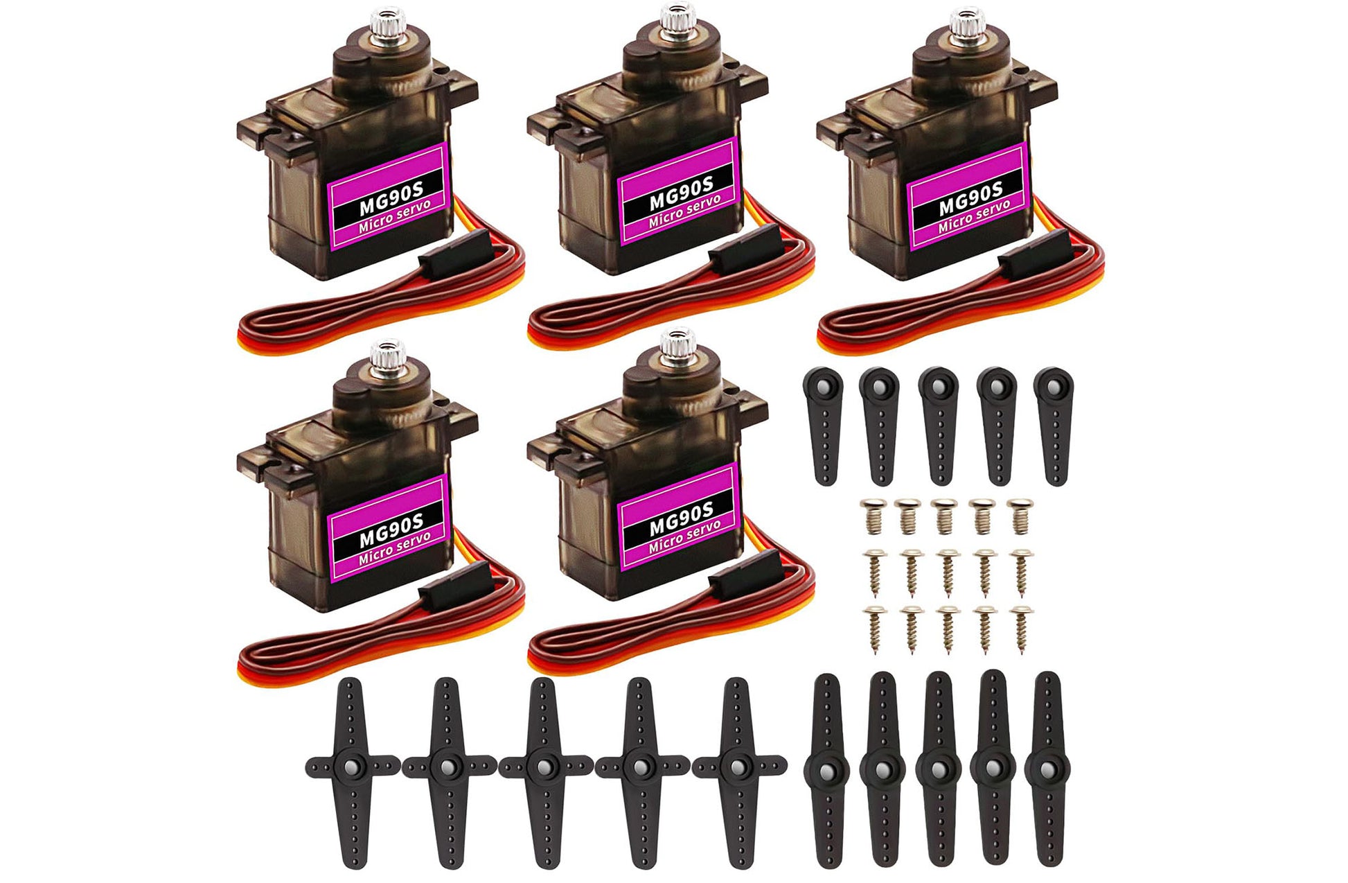 metal gear servo motor MG90S Servo Pack (Metal Gear) – SolidMakers
